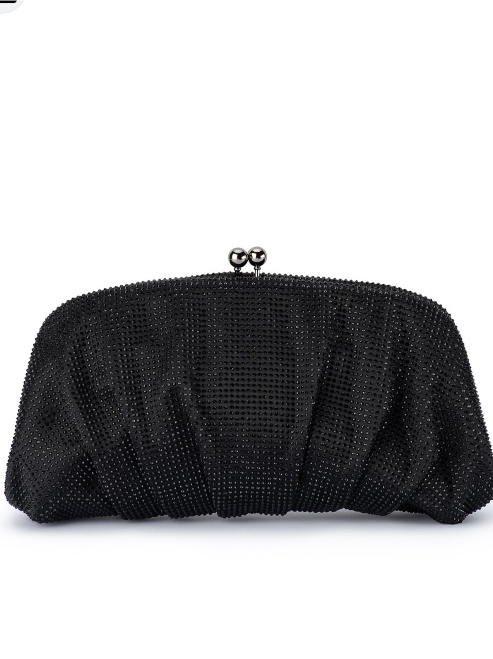 Olga Berg Aria Gathered Satin Frame Clutch